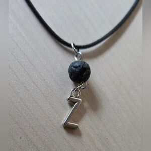 Silvertone Z Initial Pendant Necklace